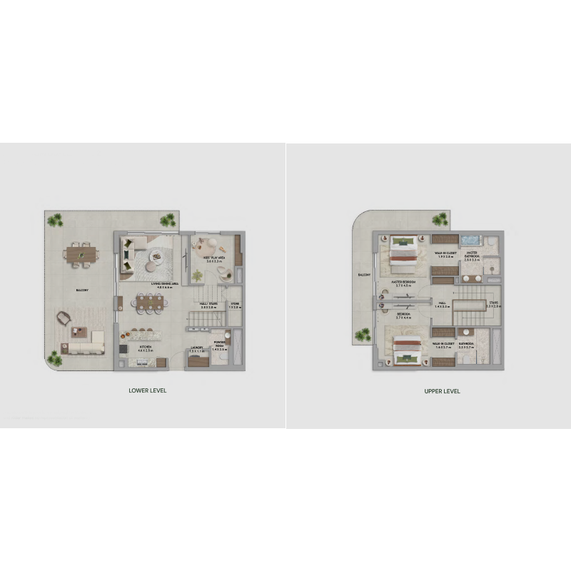 2 BEDROOM DUPLEX TYPE 2: